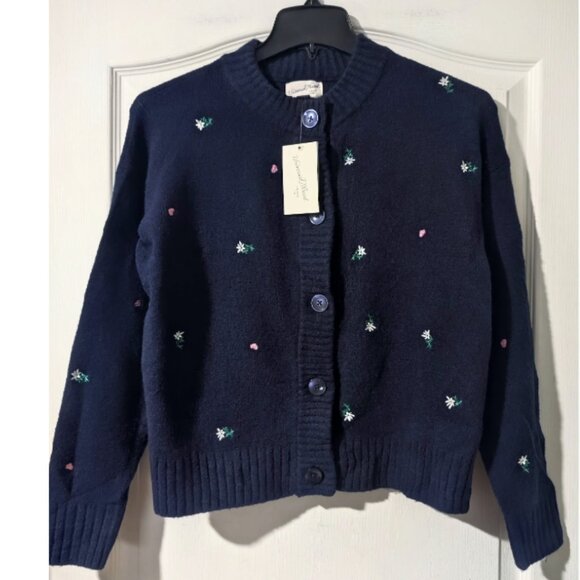 Universal Thread | Women's Floral Embroidered Button-Front Cardigan - Picture 6 of 14